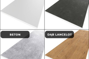 Meble Kuchenne Nowoczesne Modułowe Blat 2.4m Biała Butelkowa Zieleń Szary