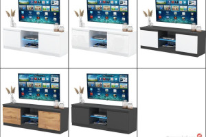 Stolik Rtv 120cm Szafka Nowoczesna Pod Telewizor Do Salonu Sypialni Szara