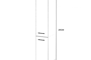 Słupek Kuchenny Stojący 30cm Szafka Cargo S30 Spremium Biały Połysk