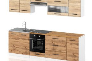 Meble Kuchenne Komplet Kuchnia Marocco 2.6m Nowoczesne Dąb Sonoma Wotan