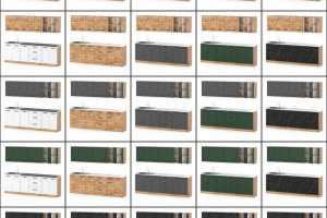 Kuchnia Remino Pojemna Nowoczesna Blat 2.6m Wotan Butelkowa Zieleń Wotan