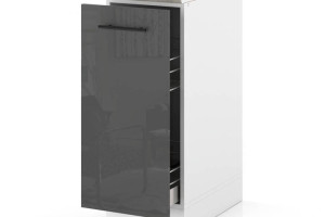 Szafka Kuchenna Stojąca Z Blatem Szafka Cargo 30cm Spremium Szary Połysk