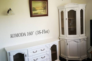 Witryna Narożna Narożnik Biały 70` Dąb Bekas Producent