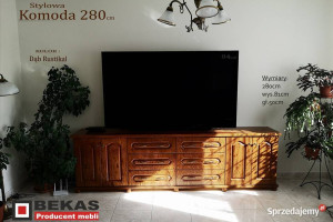 Ładna komoda RTV 121 z szufladą Dąb naturalny Bekas Meble