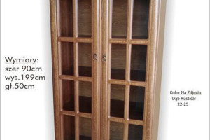 Śliczna Biblioteczka 90 Clasik Biała Korona Dąb Rustik Bekas