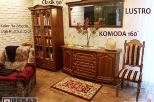 Śliczna Biblioteczka 90 Clasik Biała Korona Dąb Rustik Bekas