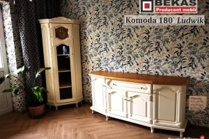 Stylowy Komplet Mebli Dąb Złoty Lakierowany Bekas Salon