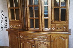 Stylowy Komplet Mebli Dąb Złoty Lakierowany Bekas Salon