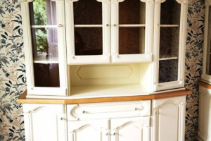 Biała Witryna 180 Dębowa Blat Dąb Naturalny Bekas Producent