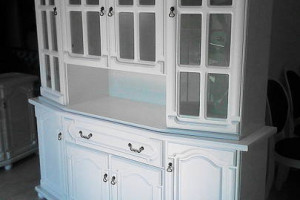 Biała Witryna 180 Dębowa Blat Dąb Naturalny Bekas Producent