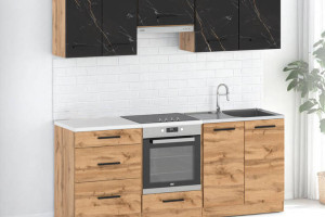 Kuchnia Modułowa Z Blatem Pojemnik Mała 2.0m Wotan San Sebastian Dąb Wotan