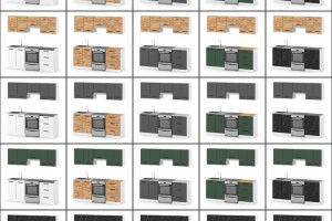 Kuchnia Mała Nowoczesna Modułowa Z Blatem 2m Biały Butelkowa Zieleń Wotan