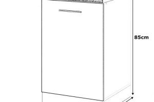 Szafka Kuchenna Stojąca Z Blatem Modułowa 50cm Spremium Dąb Sonoma