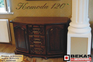 Stylowa Komoda 120` Dąb Naturalny Rustikalny Bekas Meble