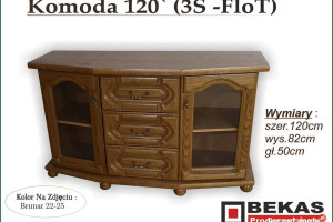 Stylowa Komoda 120` Dąb Naturalny Rustikalny Bekas Meble