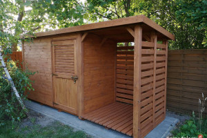 Domek narzędziowy z drewutnią, domek ogrodowy, schowek