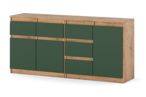 Komoda 5 Szuflad 160cm Szafka Pojemna Nowoczesna Wotan Butelkowa Zieleń