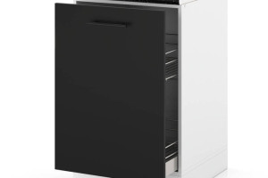 Szafka Kuchenna Stojąca Z Blatem Szafka Cargo 50cm Spremium Czarny Mat