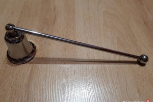 Gasidło do świec z mosiądzu, srebrne