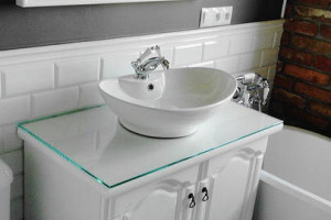 Biała Stylowa Szafka Łazienkowa pod umywalke K-90`(2D) Bekas