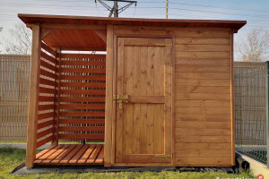 Drewutnia 1 x 1,1m + domek narzędziowy 1,5 x 1,1m
