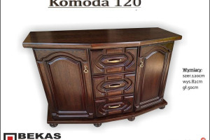 Stylowy Kredens 120 Śliczny nowy Orzech średni Bekas Meble