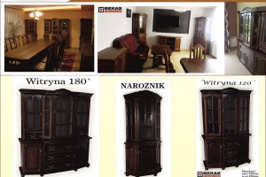 Stylowy Kredens 120 Śliczny nowy Orzech średni Bekas Meble