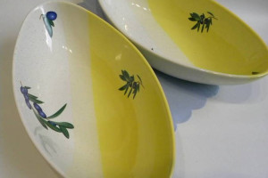 Dwa duże żółte półmiski misy + gratis