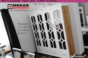 Stylowa Witrynka 120` Kredens do Salonu Kuchni Dąb Bekas