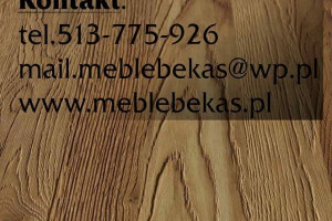 Serwantka Regał 90` bez szprosów Bekas Biały Dąb Skandynawia