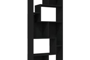 vidaXL Regał na książki, czarny, 67x24x161 cm, materiał drewnopo(SKU801878)