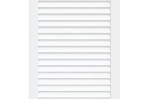 Drzwi żaluzjowe do szafki, białe, 61,5x39,4 cm, sosnowe(SKU:151151)