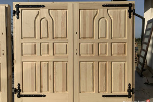 Drzwi DREWNIANE garażowe OCIEPLANE BRAMA GARAŻOWA