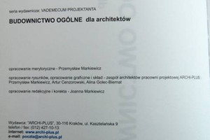 Budownictwo ogólne dla architektów. P. Markiewicz Archi-Plus 2011