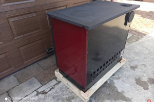 Magnum kuchnia żeliwna z piekarnikiem, wiśniowa, prawa