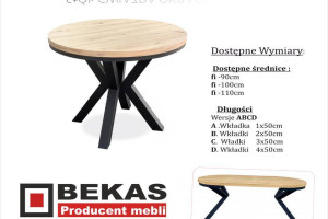 LOFT StyLOVE Komplet STÓŁ Okrągły Gwiazda + 4 Krzesła Producent BEKAS