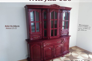 Klasyczny Mahoniowy Śliczny Kredens 180`  Nowy Meble Bekas Producent Stylu