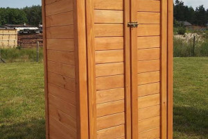 Szafa ogrodowa drewniana, szafa drewniana na narzędzia, skrzynia ogrodowa