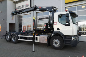 śmieciarki Renault D Wide 26 D26, urządzenie hakowe Hiab Multilift + HDS H…