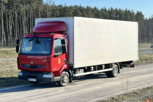 Renault MIDLUM 180 DXI Kontener 18 Euro Palet, Poduszki, EURO 5 Przebieg U…