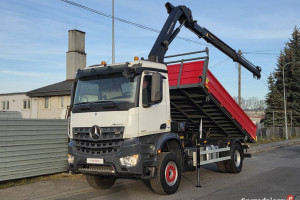 Mercedes AROCS 1824 HDS HMF 1420 K2 Radiowy Pilot Rotator Dźwig Kiper