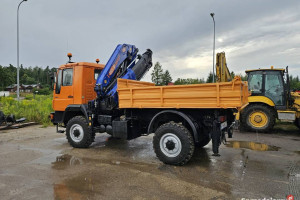 MAN L22 8 153 OFF ROAD duży HDS terenowy wywrotka 3 strony dla energetyki