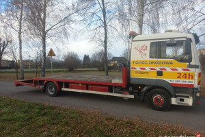 Man tgl 12.210 laweta, najazd, platforma