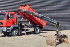 Man  TGM wywrotka 4x4 z dzwigiem