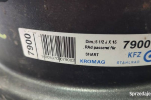 39RB2.38RB2 FELGA STALOWA 5,5JX15H2 3x112 ET-1 ET22 SMART FORTWO OC57,1