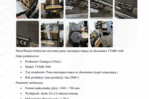 Syndyk sprzeda sprzęt do produkcji opakowań kartonowych