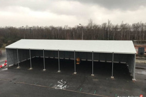 Blaszana hala 32×13m – biała