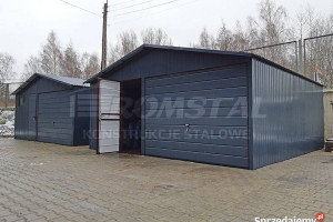 Biały Garaż Blaszany 5x6 - Garaż Blaszane -Blaszak -ROMSTAL -A1v1