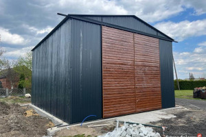 Garaż Blaszany GRAFITOWY | Wiata | Hala | Wiaty | Hale| - ESSTAL-