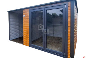 Schowek Domek Ogrodowy 2,5x2,5m wiata 1,5m drzwi PCV dach TKD387